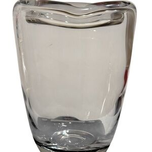 Vintage Clear Blown Glass Vase